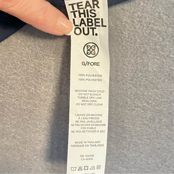 G/FORE Men's Golf Quarter-Zip Pullover Windbreaker Size Medium in Twilight FLAW - Picture 9 of 11